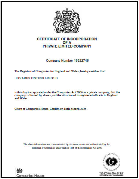 イギリスに本店登記